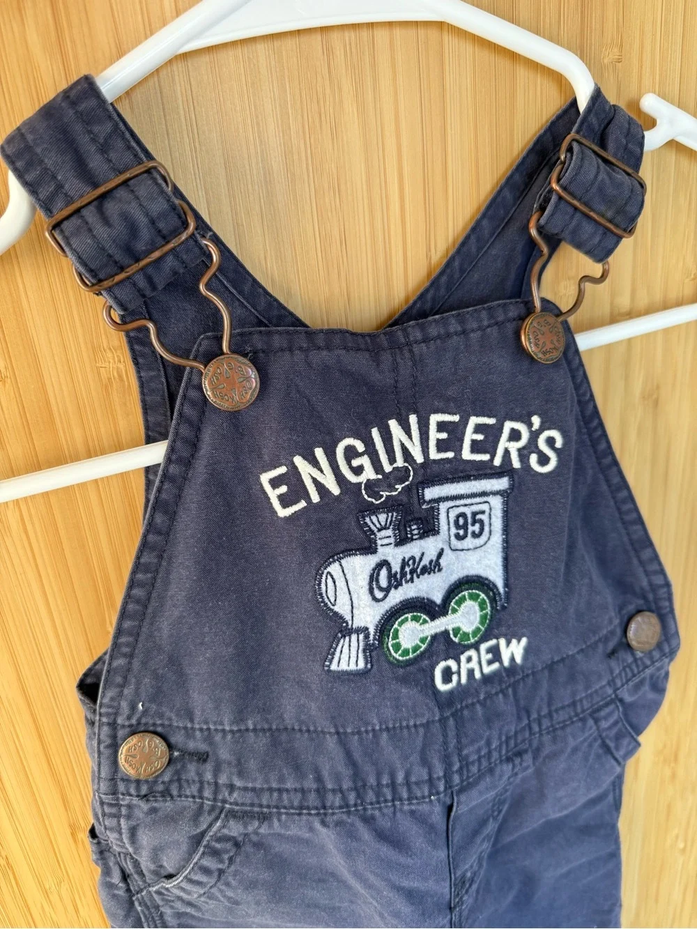 Oshkosh Navy Engineer's Crew Overalls with Train Embroidery